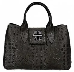 Sac à Main Cuir Noir " LAURA " -Hexagona Soldes Boutique 04laurabm11205nenero1 073481900 1602 14092021