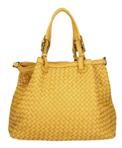Sac Cuir Femme Giallo Jaune " SVEVA "