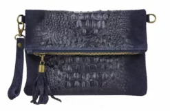 Pochette Cuir Vachette Femme Blue " TECLA " -Hexagona Soldes Boutique 09teclablu 055494100 1727 01032021