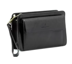 Hexagona Pochette 2 Soufflets Cuir Vachette Noir " 110482 " -Hexagona Soldes Boutique 110482 noir biais 095625800 1747 12102019