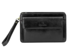 Hexagona Pochette 2 Soufflets Cuir Vachette Noir " 110482 " -Hexagona Soldes Boutique 110482 noir face 047710700 1747 12102019