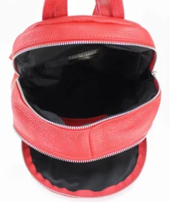 Sac à Dos Cuir Vachette Rouge "ZAIRA" -Hexagona Soldes Boutique 11zairasenrosso4 046531000 1048 12072018