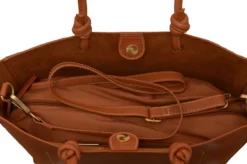 Grand Sac Cuir Vachette Cognac " 14838 " -Hexagona Soldes Boutique 14838tandessus 094143100 1105 20022024