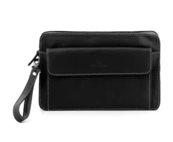 Hexagona Pochette Cuir Vachette Noir " 154194 " 9 Hexagona Pochette Cuir Vachette Noir " 154194 " -Hexagona Soldes Boutique 154194 noir face 004414900 1754 12102019