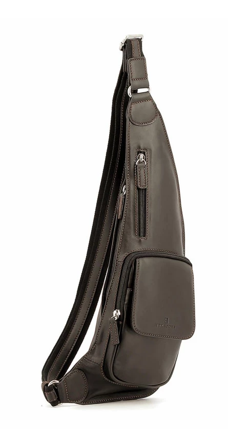 Hexagona Sacoche Cuir Vachette Marron " 154828 " 3 Hexagona Sacoche Cuir Vachette Marron " 154828 "