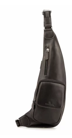 Hexagona Sacoche Cuir Vachette Marron " 154828 " 9 Hexagona Sacoche Cuir Vachette Marron " 154828 " -Hexagona Soldes Boutique 154828 marron face 055434800 1746 12102019