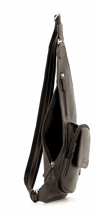 Hexagona Sacoche Cuir Vachette Marron " 154828 " 5 Hexagona Sacoche Cuir Vachette Marron " 154828 " – Image 3