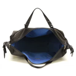 Sac De Voyage Grand Modèle Cuir Plongé Noir Bleu " 1589-20 " -Hexagona Soldes Boutique 158920 4 028970100 1501 17112022