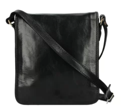 Sacoche Cuir Vachette Noir " MILANO "