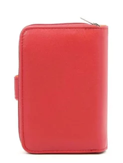 Hexagona Portefeuille En Cuir De Vachette Rouge " 227377 "