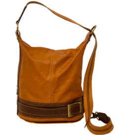 Sac à Dos En Cuir Vachette Cognac " INGRID "