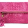Pochette Cuir Vachette Femme Fuschia " TECLA " -Hexagona Soldes Boutique 25tecla7fuxia 014441900 1727 01032021