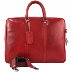Cartable Cuir Vachette Rouge "GAVIN"