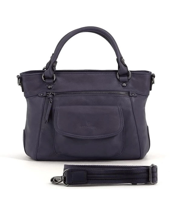 Hexagona Sac Cuir Femme Vachette Marine " 414719 " Porté Main Et épaule 6 Hexagona Sac Cuir Femme Vachette Marine " 414719 " Porté Main Et épaule – Image 4