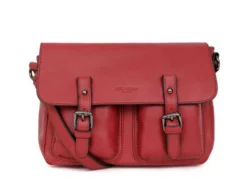 Hexagona Sac Porté Travers Cuir Vachette Carmin " 415366 " -Hexagona Soldes Boutique 415366rougeface 083785500 1751 08062023