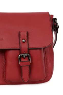 Hexagona Sac Porté Travers Cuir Vachette Carmin " 415366 " -Hexagona Soldes Boutique 415366rougezoom 095884200 1751 08062023