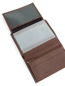 Hexagona Portefeuille Européen En Cuir De Vachette Chocolat " 461013 " -Hexagona Soldes Boutique 461013a95 038403100 1734 30032023