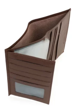 Hexagona Portefeuille Européen En Cuir De Vachette Chocolat " 461013 " -Hexagona Soldes Boutique 461013a96 040610500 1734 30032023