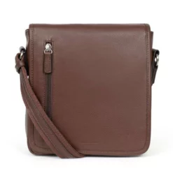 Hexagona Sacoche Cuir Vachette Chocolat " 461326 " -Hexagona Soldes Boutique 461326a91 070182800 1103 04042023