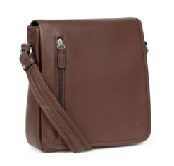 Hexagona Sacoche Cuir Vachette Chocolat " 461326 " -Hexagona Soldes Boutique 461326a92 098306700 1103 04042023