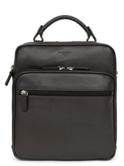 Hexagona Sacoche Cuir Vachette Marron " 461831 " -Hexagona Soldes Boutique 46183120001 066125600 0950 27102022