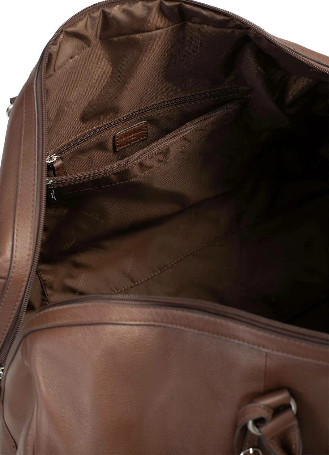 Hexagona Sac De Voyage Cuir Vachette Chocolat " 462966 " 6 Hexagona Sac De Voyage Cuir Vachette Chocolat " 462966 " – Image 4