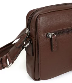 Hexagona Sacoche En Cuir De Vachette Chocolat " 463993 " -Hexagona Soldes Boutique 463993a94 080390200 1103 04042023