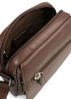 Hexagona Sacoche En Cuir De Vachette Chocolat " 463993 " -Hexagona Soldes Boutique 463993a95 073624000 1103 04042023