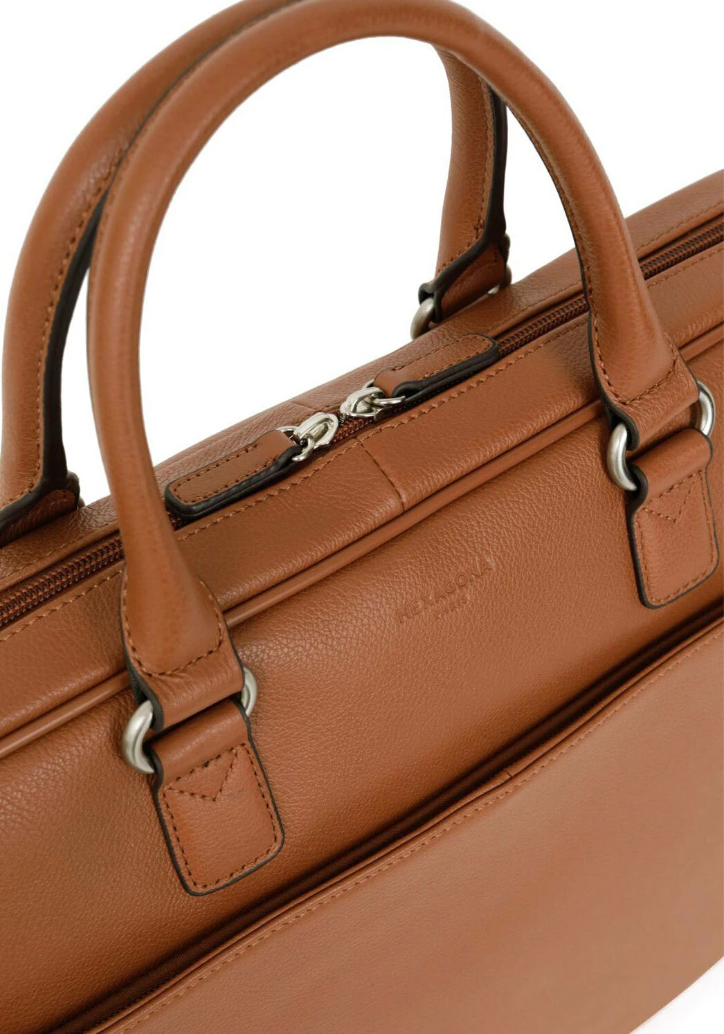 Hexagona Sacoche En Cuir De Vachette Tan " 464764 " 5 Hexagona Sacoche En Cuir De Vachette Tan " 464764 " – Image 3