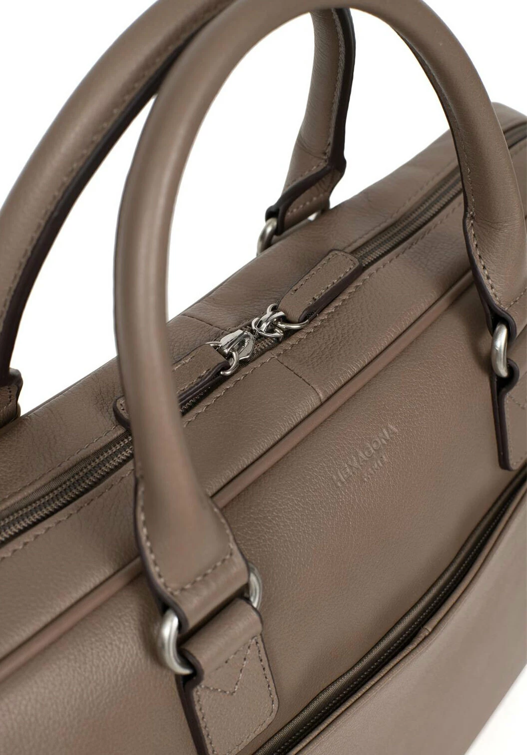 Hexagona Sacoche En Cuir De Vachette écorce " 464764 " 5 Hexagona Sacoche En Cuir De Vachette écorce " 464764 " – Image 3