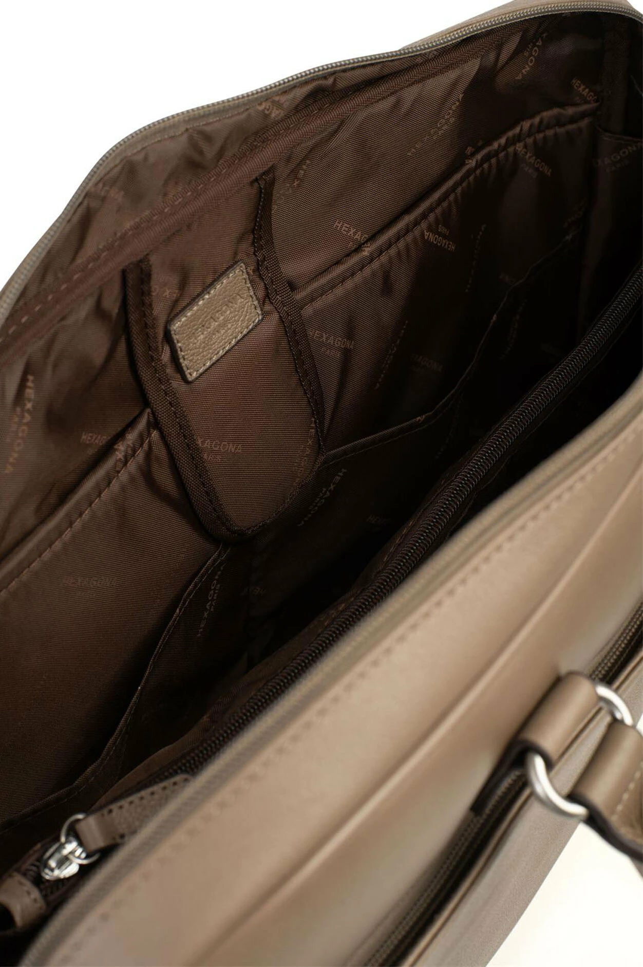 Hexagona Sacoche En Cuir De Vachette écorce " 464764 " 6 Hexagona Sacoche En Cuir De Vachette écorce " 464764 " – Image 4