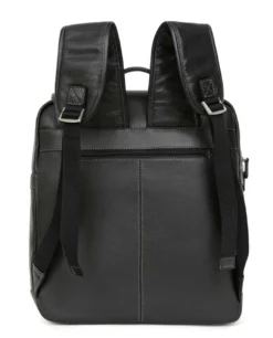 Hexagona Sac à Dos En Cuir De Vachette Noir " 465455 "