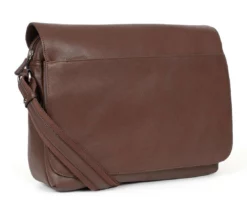 Hexagona Gibecière A4 En Cuir De Vachette Avec Poche Tablette Chocolat " 466184 " -Hexagona Soldes Boutique 466184a92 011580000 1103 04042023