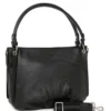Hexagona Besace Cuir De Vachette Grainé Noir " 466565 " -Hexagona Soldes Boutique 46656501002 035881300 1141 03032022