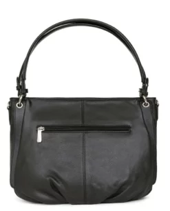 Hexagona Besace Cuir De Vachette Grainé Noir " 466565 " -Hexagona Soldes Boutique 46656501003 070151200 1141 03032022