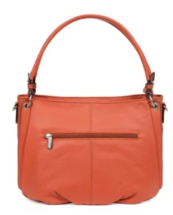 Hexagona Besace Cuir De Vachette Grainé Orange " 466565 " -Hexagona Soldes Boutique 46656517003 048992700 1141 03032022
