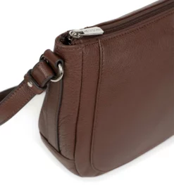 Hexagona Sac Porté Travers Cuir Vachette Chocolat " 466743 " -Hexagona Soldes Boutique 466743a94 074705700 1126 21032023