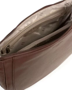 Hexagona Sac Porté Travers Cuir Vachette Chocolat " 466743 " -Hexagona Soldes Boutique 466743a95 073646700 1126 21032023