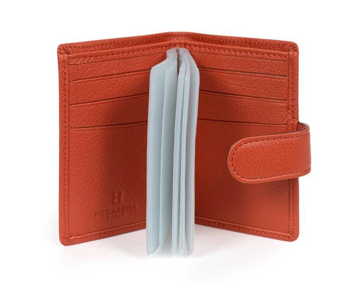 Hexagona Porte Cartes Cuir Vachette Orange " 467254 " 3 Hexagona Porte Cartes Cuir Vachette Orange " 467254 "