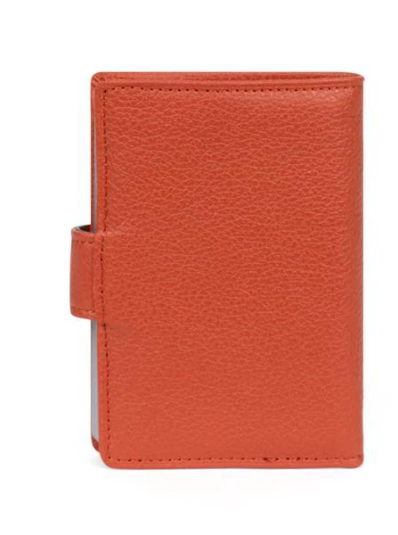 Hexagona Porte Cartes Cuir Vachette Orange " 467254 " 4 Hexagona Porte Cartes Cuir Vachette Orange " 467254 " – Image 2