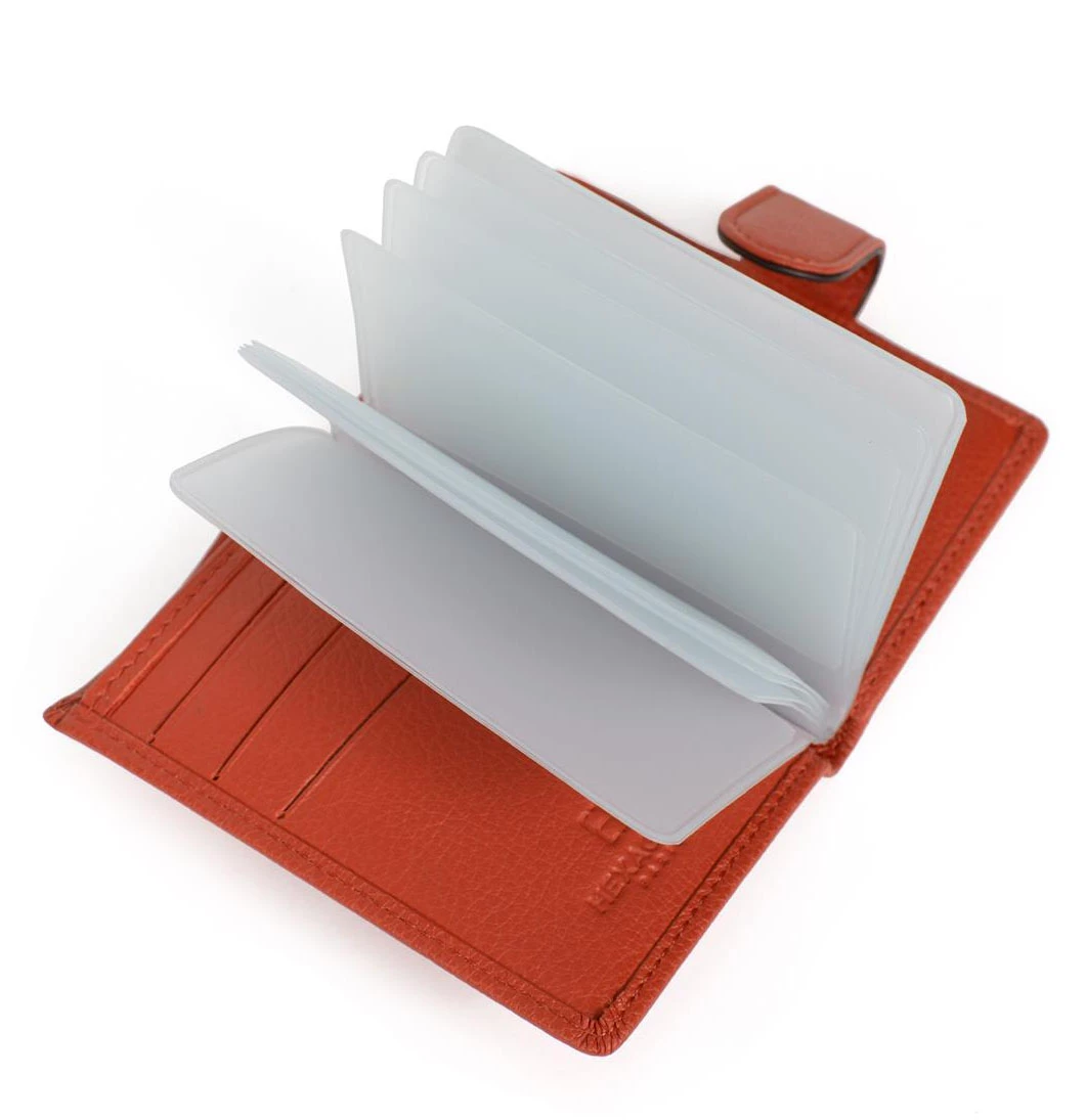 Hexagona Porte Cartes Cuir Vachette Orange " 467254 " 5 Hexagona Porte Cartes Cuir Vachette Orange " 467254 " – Image 3