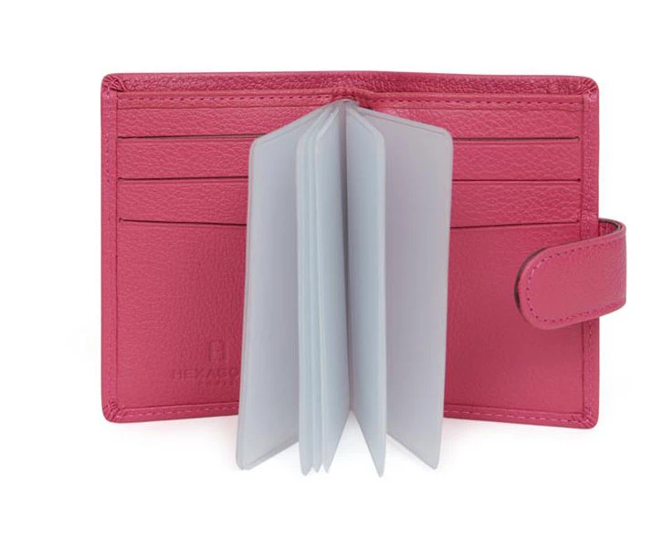 Hexagona Porte Cartes Cuir Vachette Fushia " 467254 " 3 Hexagona Porte Cartes Cuir Vachette Fushia " 467254 "