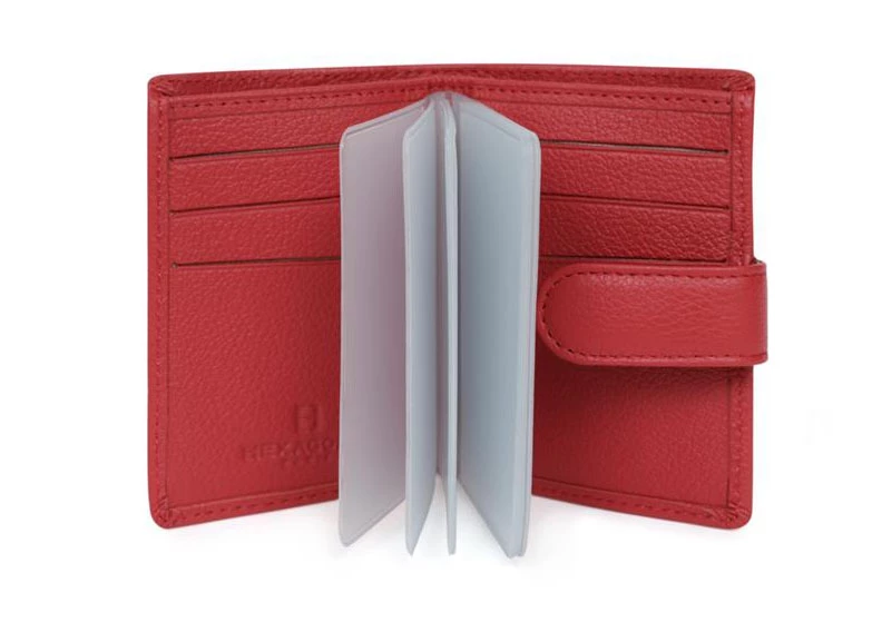Hexagona Porte Cartes Cuir Vachette Rouge " 467254 " 3 Hexagona Porte Cartes Cuir Vachette Rouge " 467254 "