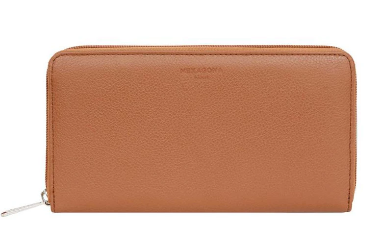 Hexagona Portefeuille En Cuir De Vachette Tan " 467258 " 6 Hexagona Portefeuille En Cuir De Vachette Tan " 467258 " – Image 4