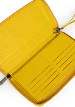 Hexagona Porte Carte/billet En Cuir De Vachette Jaune " 467487 " -Hexagona Soldes Boutique 46748790004 002844100 1801 20032023