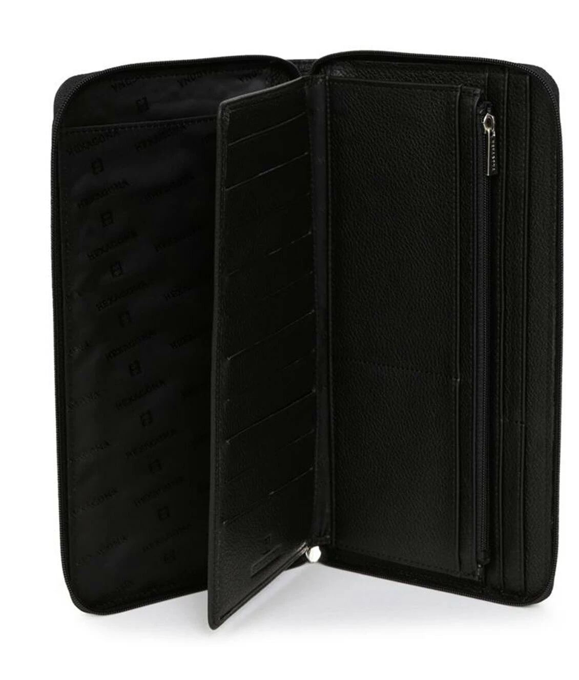 Hexagona Porte Monnaie/billet Gd Format Cuir Vachette Noir " 467600 " 4 Hexagona Porte Monnaie/billet Gd Format Cuir Vachette Noir " 467600 " – Image 2