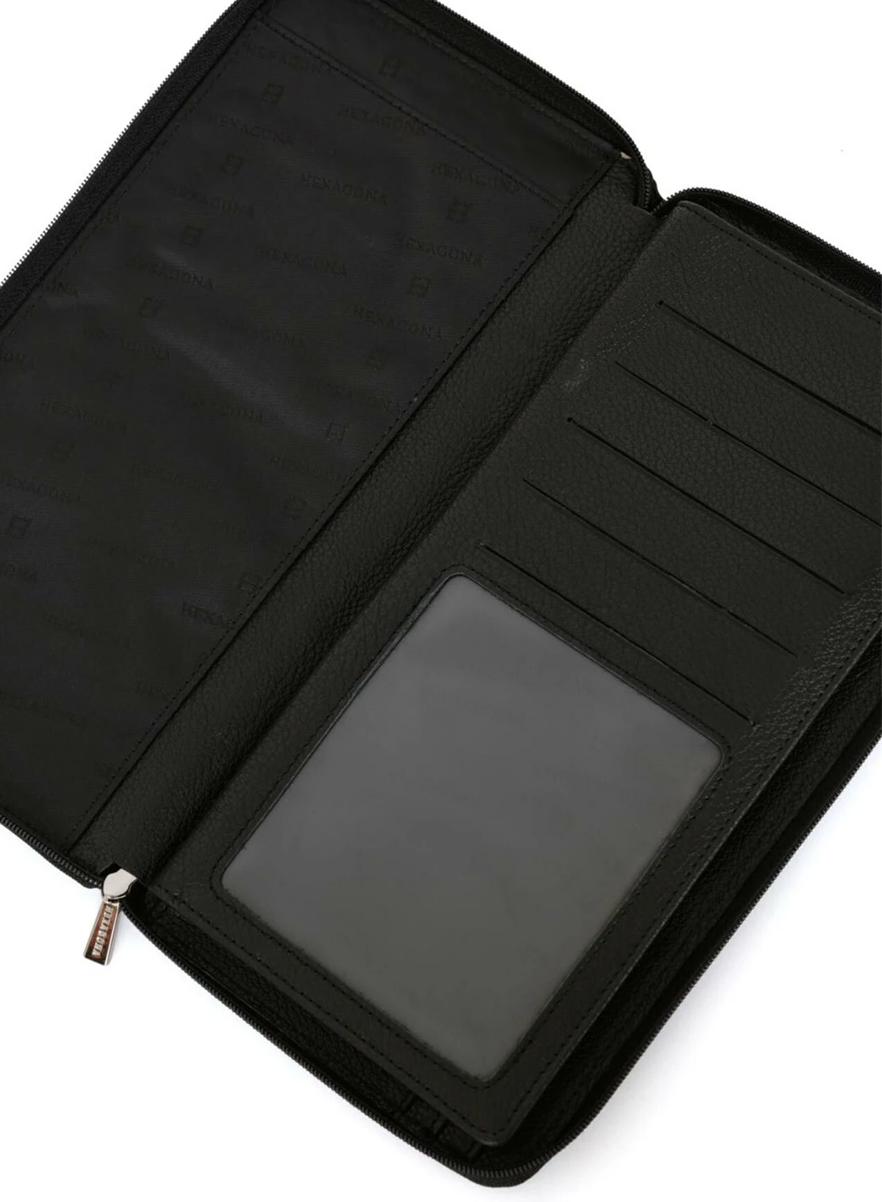 Hexagona Porte Monnaie/billet Gd Format Cuir Vachette Noir " 467600 " 6 Hexagona Porte Monnaie/billet Gd Format Cuir Vachette Noir " 467600 " – Image 4