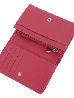 Hexagona Portefeuille Cuir Vachette Fushia " 467627 " -Hexagona Soldes Boutique 46762730004 085555900 1625 14062022