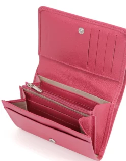 Hexagona Portefeuille Cuir Vachette Fushia " 467627 " -Hexagona Soldes Boutique 46762730005 088937300 1625 14062022