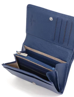 Hexagona Portefeuille Cuir Vachette Bleu " 467627 " -Hexagona Soldes Boutique 46762737005 087251400 1625 14062022